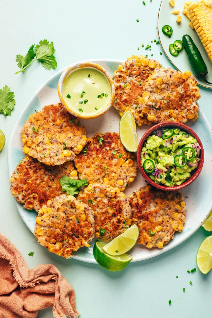 Culinary Innovation: Minimalist Baker Redefines Seasonal Appetizers with Plant-Based Jalapeño Corn Fritters
